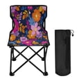 thumbnail image 1 of 600D Oxford Camping Chair Portable Foldable Chair Supports 220 lbs for Picnic, Fishing, Backpacking Vividly Colored Flowers, 1 of 8