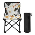 thumbnail image 1 of 600D Oxford Camping Chair Portable Foldable Chair Supports 220 lbs for Picnic, Fishing, Backpacking White Background Halloween Pattern, 1 of 8