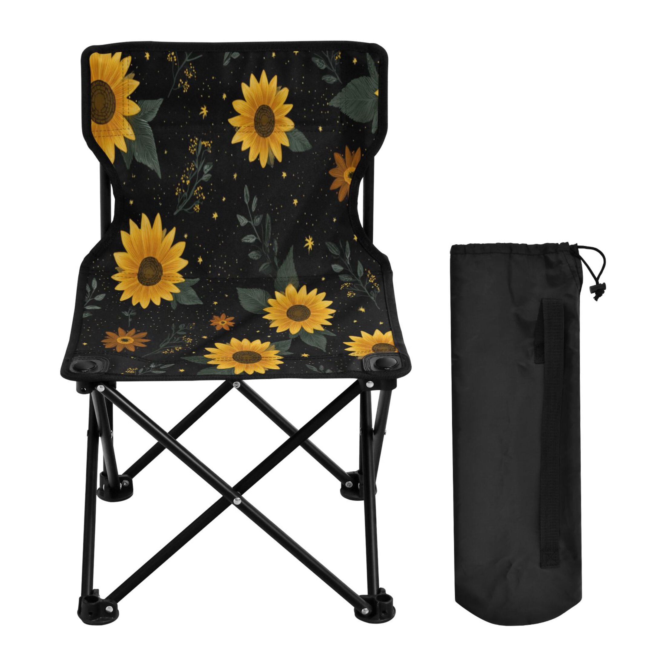 600D Oxford Camping Chair Portable Foldable Chair Supports 220 lbs
