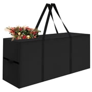 600D Oxford Fabric Christmas Tree Storage Bag - Fits 7.5 Ft Artificial Trees - Tear Proof Waterproof Christmas Tree Bag For Storage Box For Xmas - Strong, Durable Handles - Black