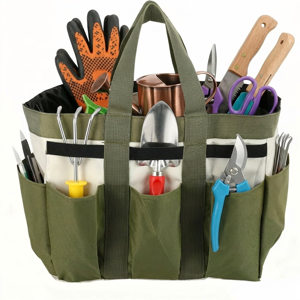 600D Oxford cloth Garden Tool Tote Bag ,Gardening Tote Bag,Gardening Pouch Storage Organiser DIY Kit With 8 Pockets,Garden Tool Holder Tote Bag Organizer