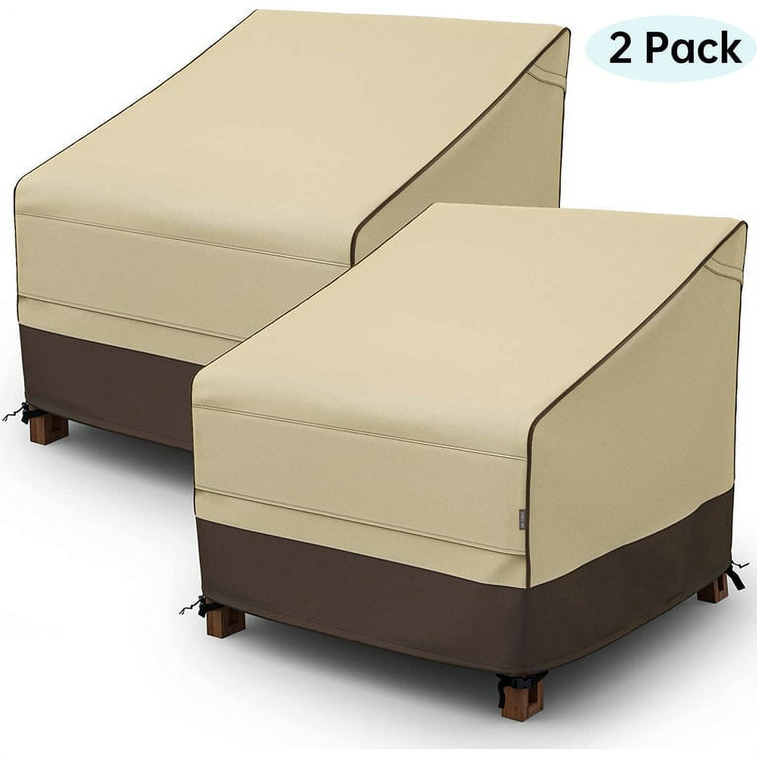 Heavy Duty 600D Patio Furniture Covers - Waterproof Outdoor Sofa & Table Protection, 83x24x14inch Black