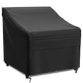 thumbnail image 1 of 600D Patio Chair Covers Waterproof, 32" x 37" x 36" Heavy Duty Outdoor Chair Covers, UV Protected Lounge Deep Seat Cover for Outdoor Chairs, Black, 1 of 8