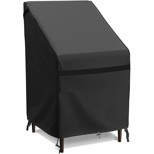 600D Patio Stacking Chair Cover for Outdoor, Fits 46 Stackable Dining
