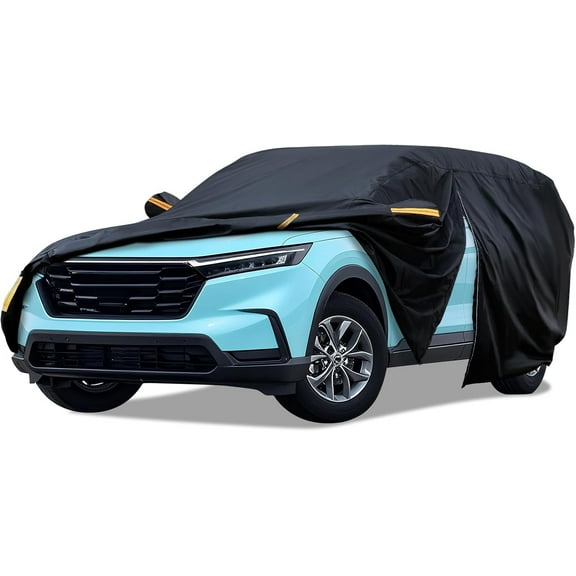 600D Waterproof Car Cover Custom Fit for Honda CRV (1995-2025), Outdoor Car Cover Waterproof All Weather for Automobiles Sun Rain Snow Protection with Door Zipper