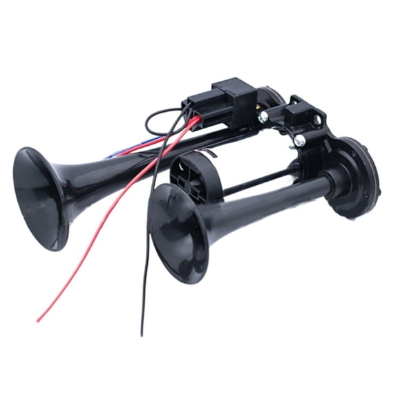 600DB Dual Trumpets 12V 15A Super Loud Horns Kit Universal For 12V Cars Motorcycles Trucks Trains Boats Accessories