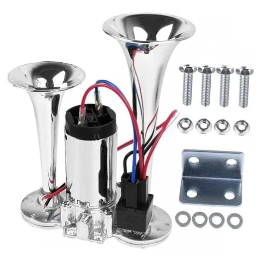 600DB Super Loud Dual Train Horn for Truck: Air Horn for Boat, SUV