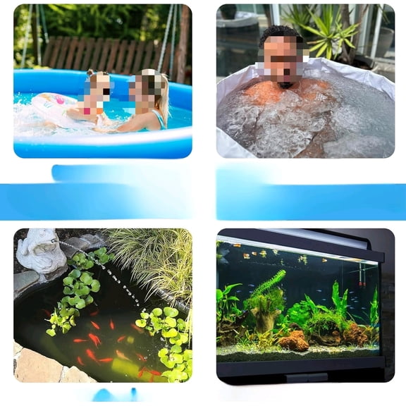 600GPH Cold Plunge Filter Small Pool Filter for Up to 1000 Gal Ice Bath Hot Tub Cloudy Water Cleaner with Green Clean Machine fof Cold Pod$$Garden & Patio