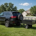 thumbnail image 1 of 600LB Heavy Duty Steel Dump Cart Trailer, 17 Cu.Ft. Tow Behind Hauling Wagon for ATV, Lawn Tractor and Garden with 16” Tires, Black, 1 of 15