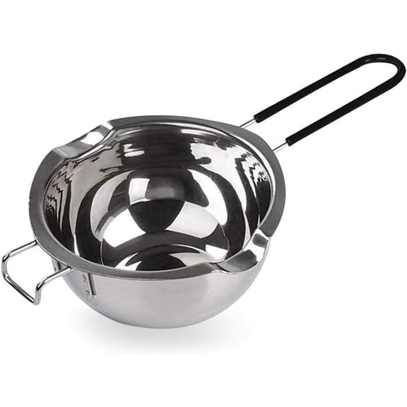 600ML Stainless Steel Double Boiler Pot with Heat Resistant Handle For Melting Chocolate, Butter,Candle and Soap Making