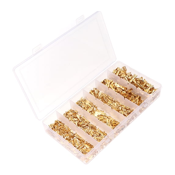 600PCS 2.8/4.8/6.3mm Male Female Spade Connectors Assorted Insulated Electrical Connectors Wire Terminals Crimp with Storage Box Portable