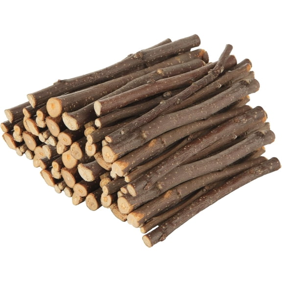 600PCS 4.5 inch Wood Log Sticks for Crafts - Natural Apple Sticks- Birch Wood Craft Sticks for DIY Rustic Home Decor School Projects Crafting Filler, 0.2-0.4 Inch in Diameter