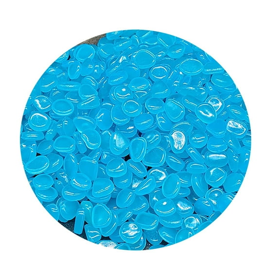 600PCS Decorative Stones Glow In The Dark Rocks, Blue Rocks for Planters Decorative Rocks Glow Rocks for Landscaping Rocks for Fish Tank Decorations for Walkways, Gardens