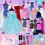 600PCS Girls Fashion Designer Kit, Kids Creative DIY Craft 8-12-Girls Toys-Kids Sewing Craft Kits-Girls Birthday Gift