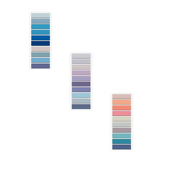 600PCS Pastel Transparent PET Index Tabs, 3 Sets 10 Colors Writeable Reusable Page Markers, Residue-Free Sticky Flags for Books Planner Office Sorting