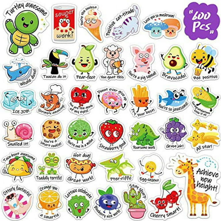 Gooji Small Reward Stickers for Kids, 1008 Pc. Sticker Pack for
