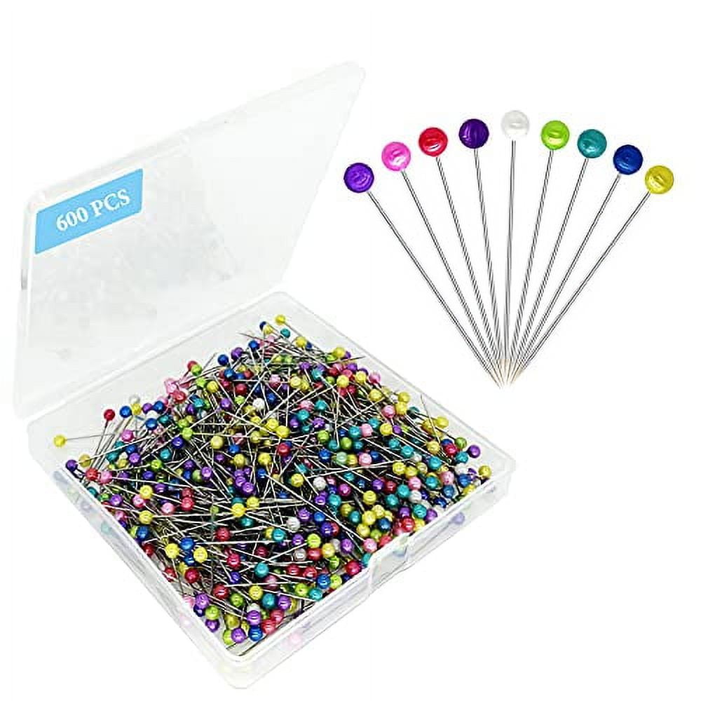 600PCS Multicolor Pearl Ball Head Stainless Steel Sewing Pins