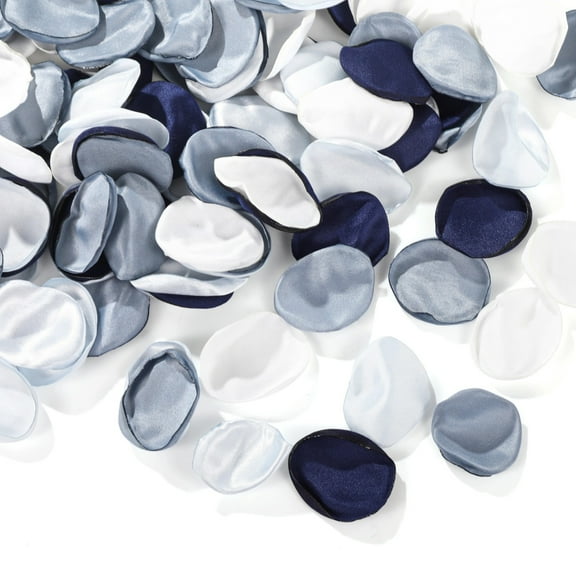 600PCS Silky Rose Petals, Dark Blue Mixed, Artificial Flowers, Scatter Flowers, 1.2"-1.6", Polyester Fabric, Handcrafted, Romantic Decoration for Weddings, Parties