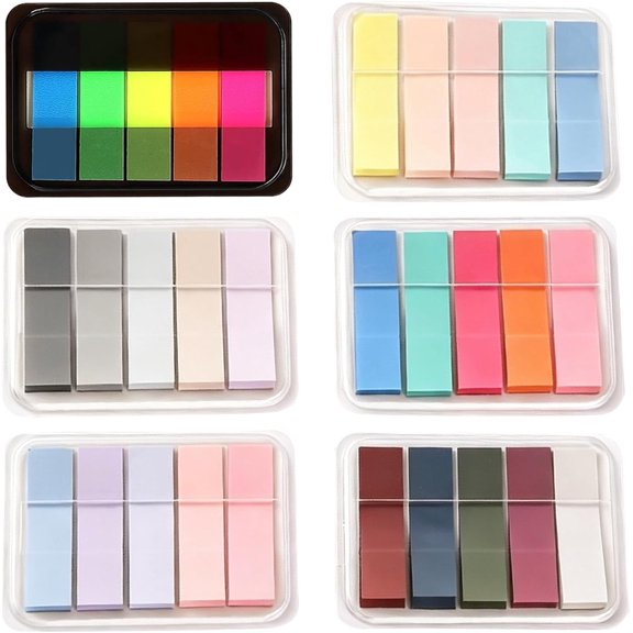 600PCS Sticky Index Tabs Transparent Sticky Page Markers Notes Book Markers Sticky Note Tabs Page Tabs Label Stickers Small Pop Up Post Tabs Flags Stickers Sticky Note Tabs for Annotating Books
