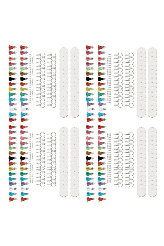 600PCS Sublimation Blanks Keychains , Keychains Ornament Set for Crafts, Jewelry Making