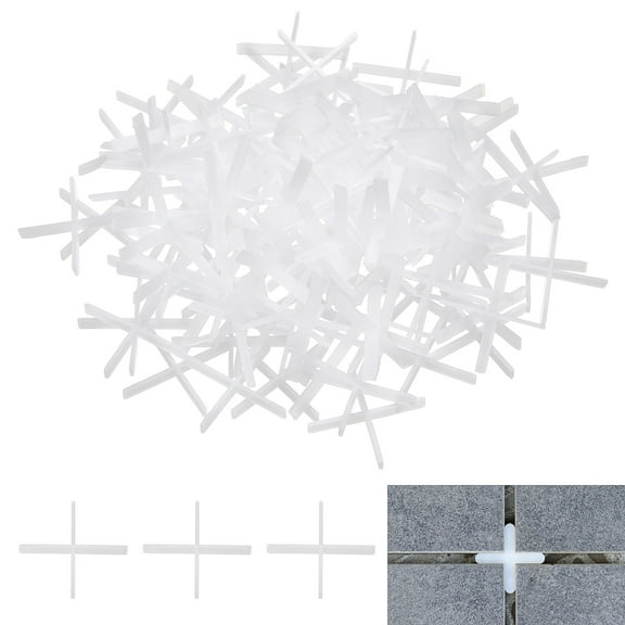 600Pack Tile Spacers, 1mm 1/16" Thick Cross Shape Wall Floor Tile Spacer, White