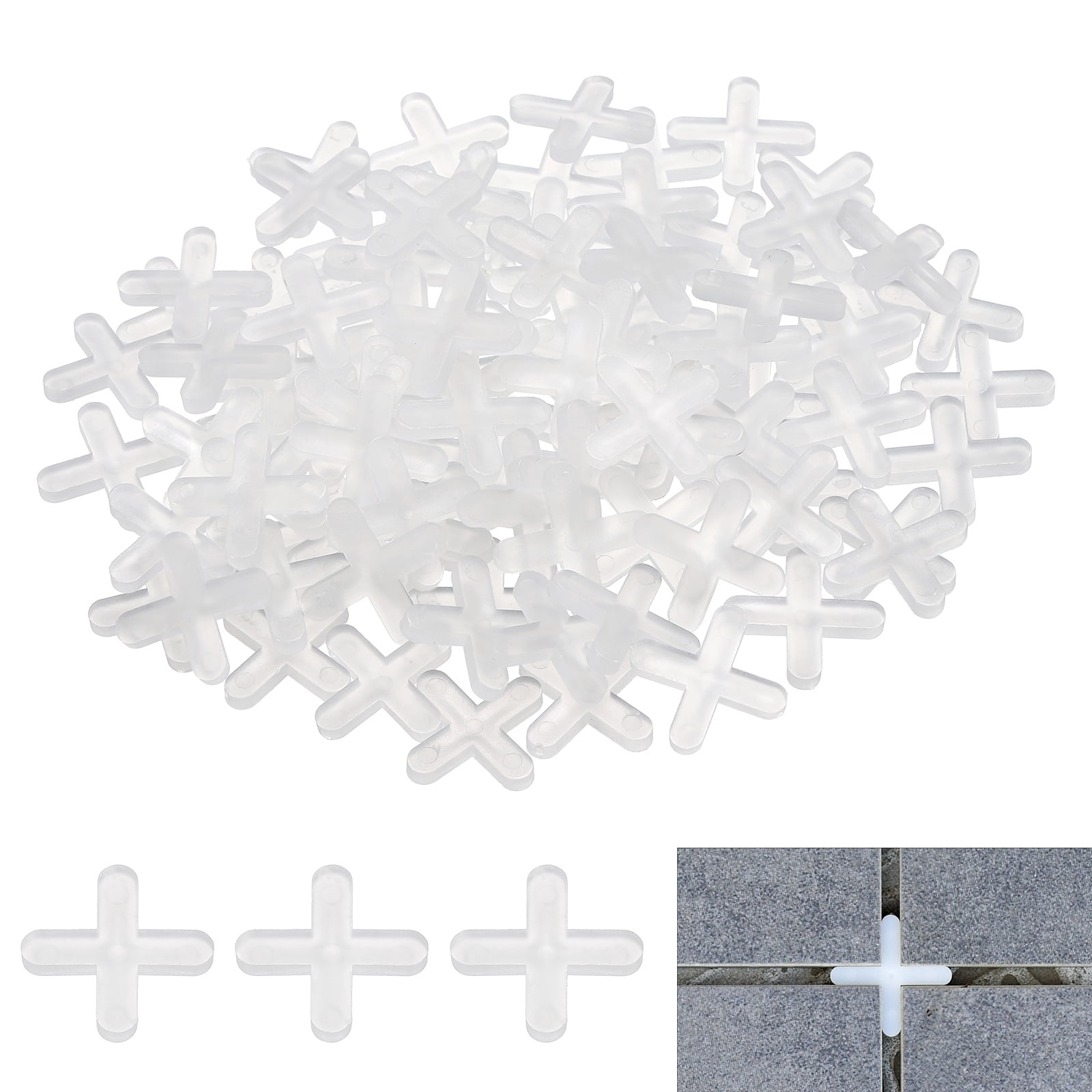 600Pack Tile Spacers, 5mm 3/16" Cross Shape Wall Floor Tile Spacer (White)