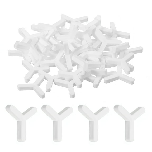 600Pack Wall Floor Tile Plastic Y Type Spacers Tiling Tools 3mm 1/8", White
