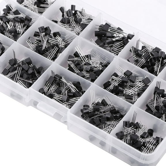 600Pcs 15 Types Mixed Transistors TO92 Assortment Transistor Box Kit