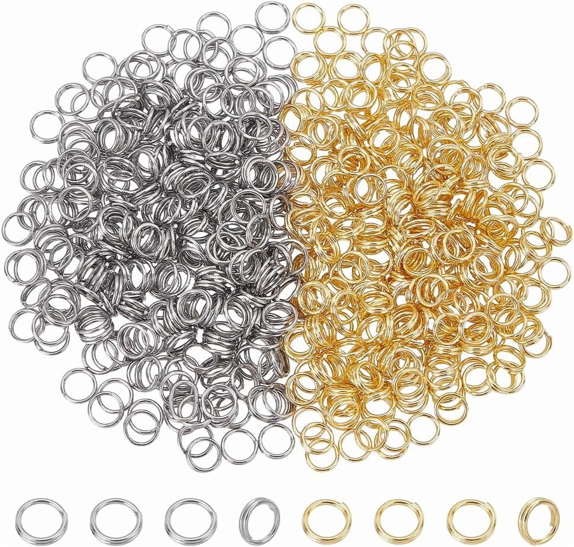Little Metal Rings Game 600Pcs 5mm Stainless Steel Split Jump Rings 2 Colors Double Loops Jump ...
