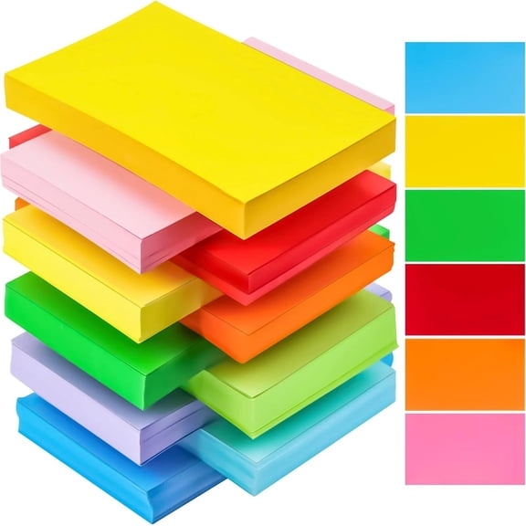 600Pcs Blank Colored Index Cards 3x5 Inch Flash Cards, Blank Note Card Flashcard