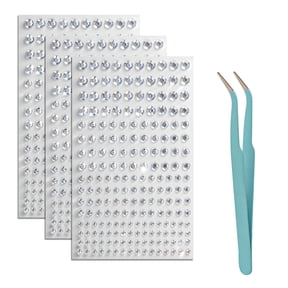 600Pcs Face Gems Hair Gems, Self-Adhesive Face Jewels Eye Jewels Rhinestones 3/4/5/6 mm DIY Face Gems Stick on, Hair Body Rhinestones Gems Rave Accessories for Face Eyes Makeup Body, Crafts