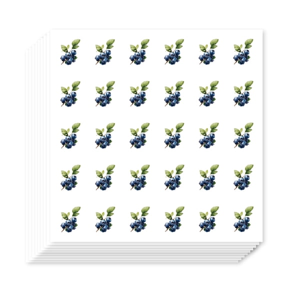 600Pcs Fruit Planner Stickers Blueberries Self-Adhesive Decals Cute Fruit Theme Stickers for Arts Gift Bag Seal Theme Party Decor