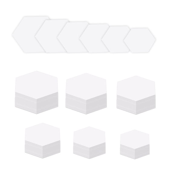 600Pcs Hexagon Paper Piecing Paper Quilting Templates for Patchwork, Sewing, Paper Piecing Shape Quilting Templates