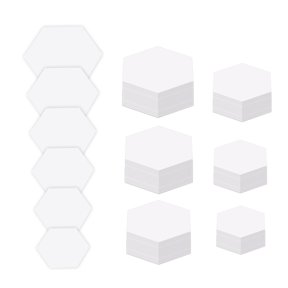600Pcs Hexagon Quilting Paper, 6 Size Paper Piecing Paper Quilting Templates for Quilting and Patchwork Sewing Project
