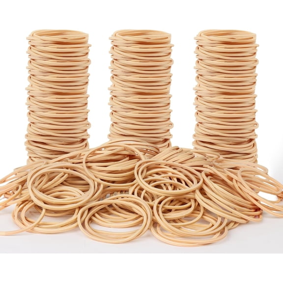 600Pcs Rubber Bands Size #16 Rubberbands Light Brown Elastics Rubber Bands #16 Thin Small Rubber Band for Office Home Supply File Folder