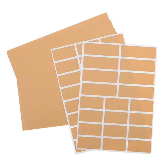 600Pcs Small Label Stickers for Jars Light Brown Printable Adhesive Bottle and Spice Labels