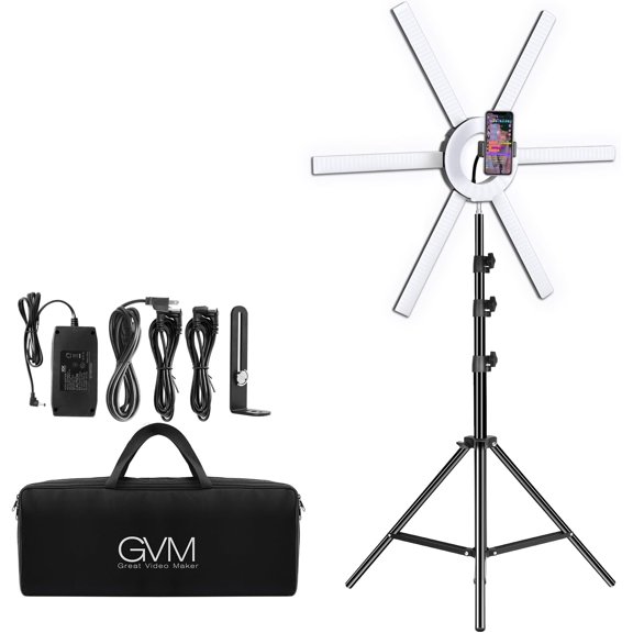 600S LED Light, 90W Dimmable Led Video Light Kit with Detachable Light Bars, Photography Lighting Led Video Lighting Kit for Live Broadcast, YouTube, CRI 97+ 3200K-5600K