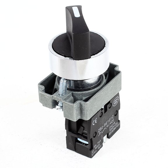 600V 10A 1NO 2-Terminal Rotary Latching Selector Switch 2-position ZB2-BE101C
