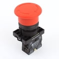thumbnail image 1 of 600V 10A 2 Terminals Self-Locking Stop Mushroom Pushbutton Switch, 1 of 2