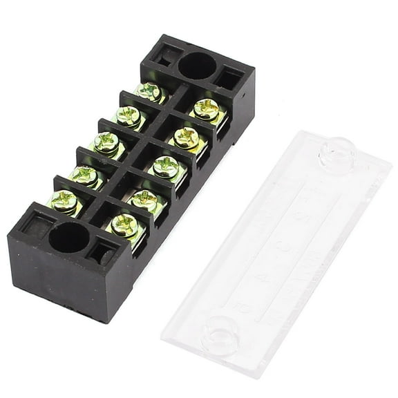 600V 15A 5P Screw Electric Barrier Terminal Block Cable Connector Strip