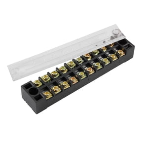 Unique Bargains 600V 15A 10 Position Screw Wiring Terminal Block Barrier