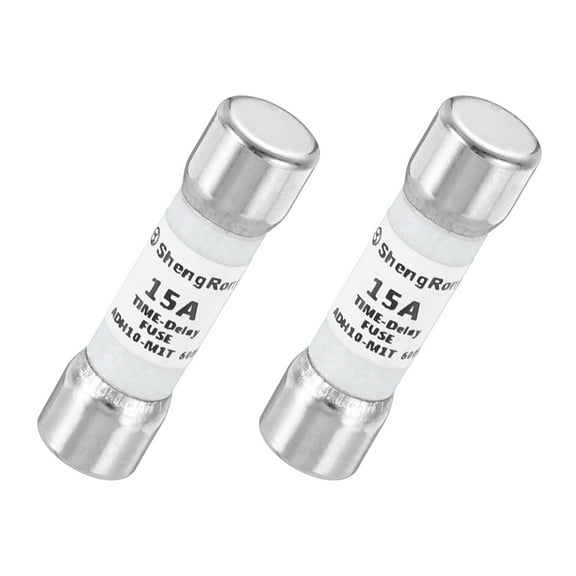 600V 15A Time Delay Fuse Glass Fuses Current Limiting Protection Cartridge Fuse for DIY Inverter Circuit Board 2Pack