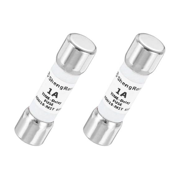 600V 1A Time Delay Fuse Glass Fuses Current Limiting Protection Cartridge Fuse for DIY Inverter Circuit Board 2Pack