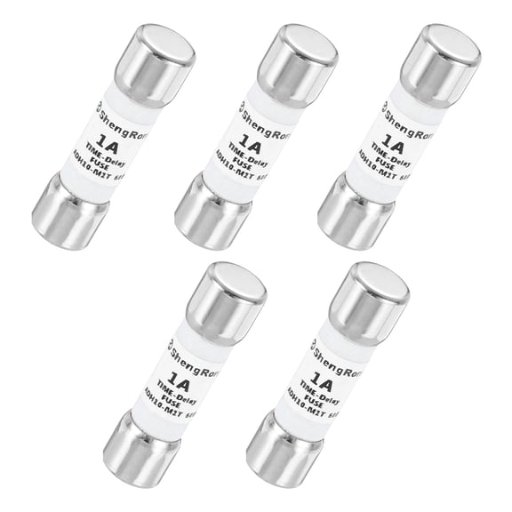 600V 1A Time Delay Fuse Glass Fuses Current Limiting Protection Cartridge Fuse for DIY Inverter Circuit Board 5Pack