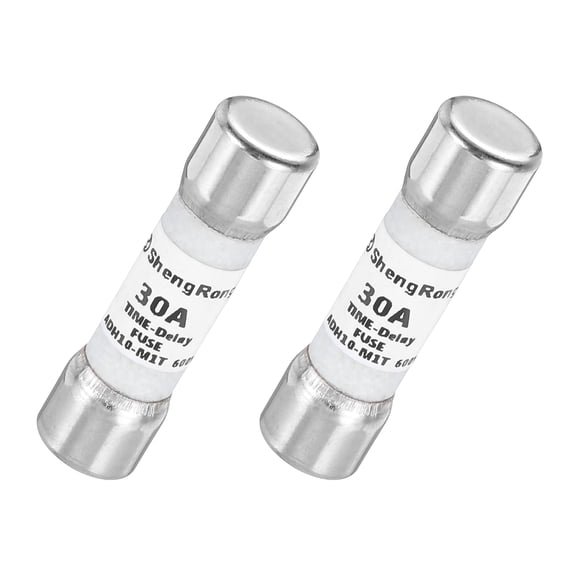 600V 30A Time Delay Fuse Glass Fuses Current Limiting Protection Cartridge Fuse for DIY Inverter Circuit Board 2Pack