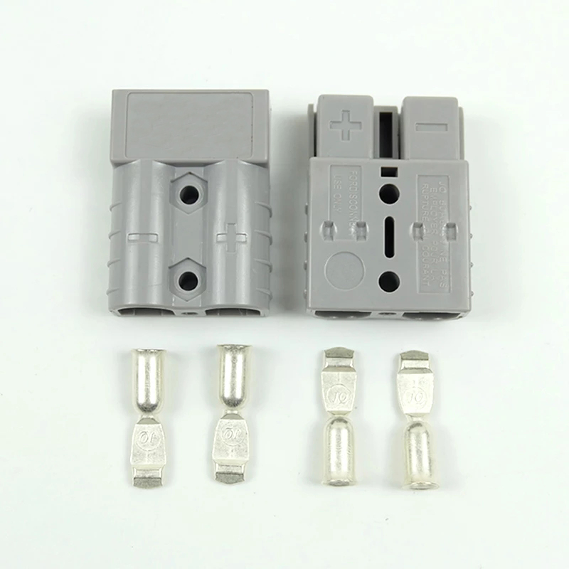 600V 50A Copper Silver Battery Quick Connector Kit Connect Plug