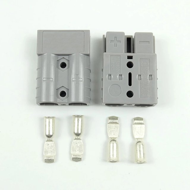 600V 50A Copper Silver Battery Quick Connector Kit Connect Plug