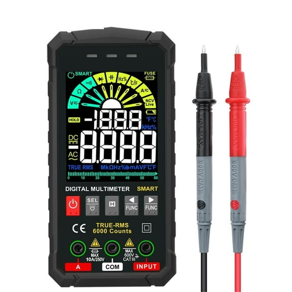 600V Digital Multimeter Ture RMS AC DC NCV Smart Multimetro Tester Ohm Capacitance Hz Voltage Meter ,Battery Test