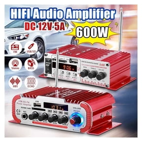 600W 2CH Home Car Digital Amplifiers Hifi Stereo Bass Power Amplifier FM USB SD LED Subwoofer Loud Speaker ,Small Footprint