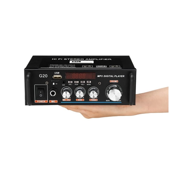 600W Bluetooth Amplifier 2CH HIFI Stereo Power AMP USB FM Radio Car Home Theater With Remote Control